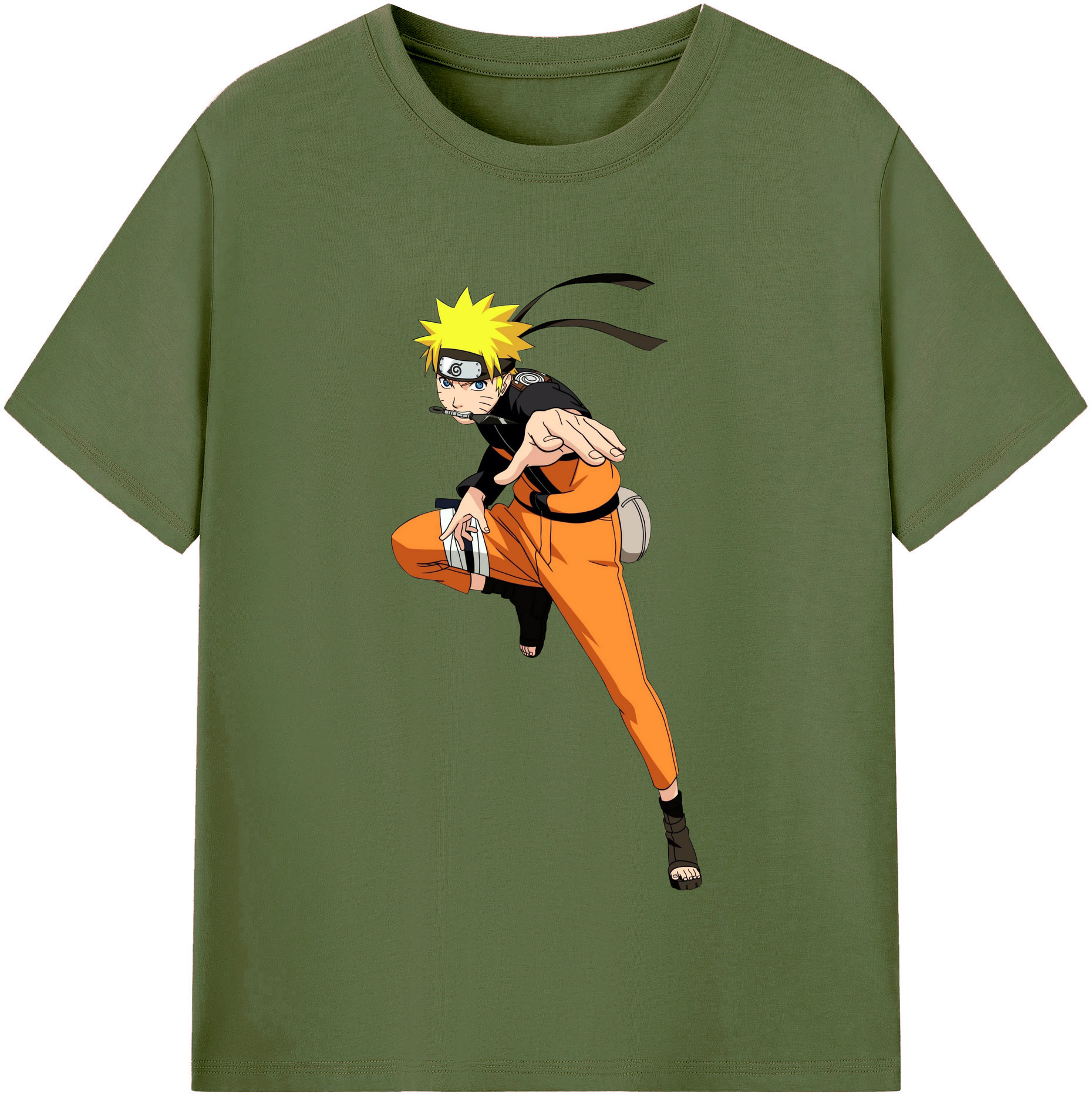 （画像用） NARUTO -ナルト- うずまき ナルト Uzumaki Naruto 綿100％半袖Tシャツ（フロントプリント）
